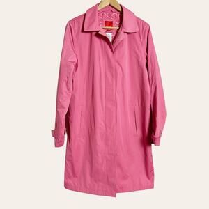 Vintage Esprit Women's Solid Pink Knee-Length Coat Size Medium